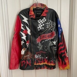 Reason 🔥sale🤪faux leather jacket. Soo cool
